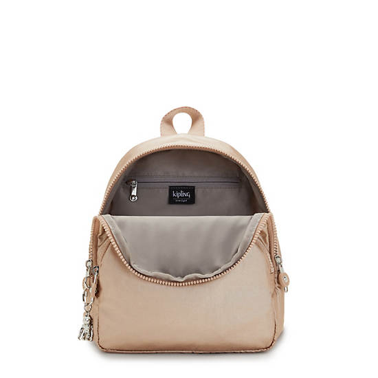 Sacs À Dos Kipling Paola Small Metallic Doré | FR 1615XY